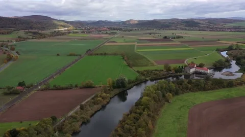 The Werra River Stock Footage 163647781