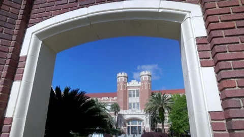 Wescott Memorial Building on the campus of Florida State University in Vídeos de archivo 307602853