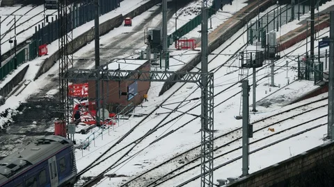 Wesley Train Station in Edinburgh Stock Footage 128279210