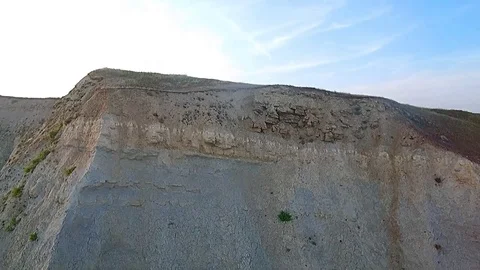 West Bay Cliffs climb 스톡 동영상 79305407