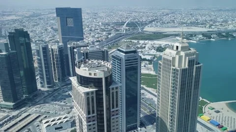 West Bay View of Bay - Doha Stock Footage 221974660