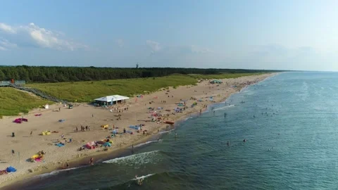 West Beach Darlowo Plaza Zachodnia Aeria... | Stock Video | Pond5