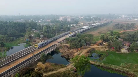 West Bengal train station. Stock Footage 241313692
