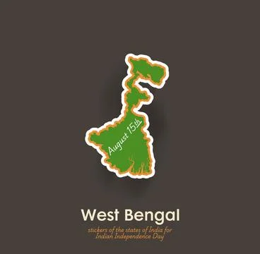 West Bengal vector sticker Stock Illustration