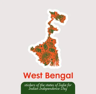 West Bengal vector sticker Stock Illustration
