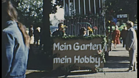 West Berlin - 1977: float parade in Spandau Stock Footage 144864900