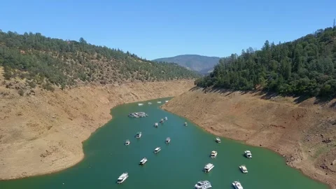 West Branch Feather River And Bridge During California Severe Drought 0056 Stock Footage 264983427