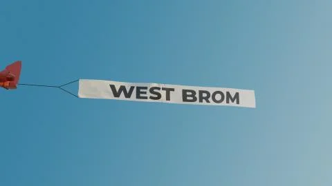 West Brom Plane Banner Message UK City Stock Illustration