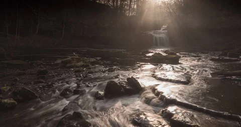 West Burton waterfall Stock Footage 111983114