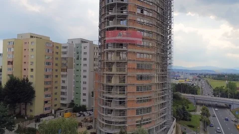 West City Tower Cluj Stock Footage 114668302