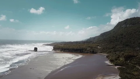 West coast beach Stock Footage 97387694
