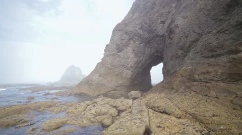 West Coast Rock Formation 2 Stock Footage 53216570
