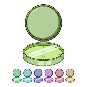 West compass cartoon vector graphic Stock Illustration