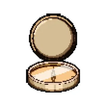 West compass pixel art vector illustration Stock Illustration