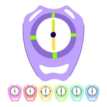 West compass vector cartoon graphic Stock Illustration