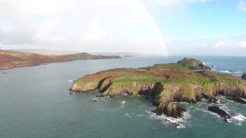 West Cork Rainbow Stock Footage 73540851