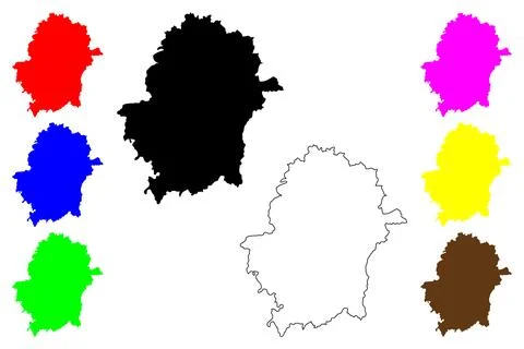 West Devon Non-metropolitan district and Borough (United Kingdom of Great Bri Illustrazione stock