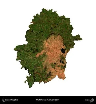 West Devon, United Kingdom, isolated on white. Sentinel. January 2017 Illustrazione stock