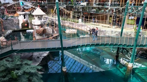 West Edmonton mall Alberta Canada Sept 2019 moving shot Stock Footage 116007933