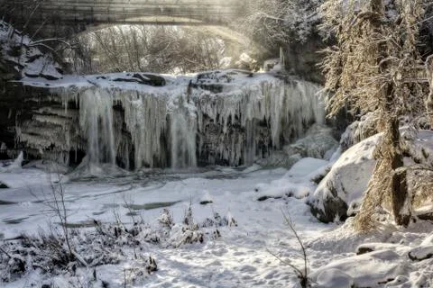 West elyria falls in winter Stock-Fotos