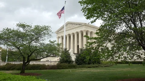 West facade of the US Supreme Court Building. Washington, D.C., USA. Stock Footage