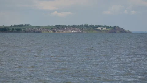 West facing view of the coastline in Shellness, Isle of Sheppey Stock Footage 277293605