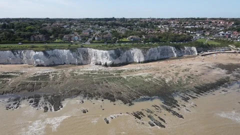 West facing view of Dumpton Gap, Kent Stock Footage 250450218