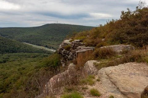 West-facing view from Moosic Mountain Stock Photos