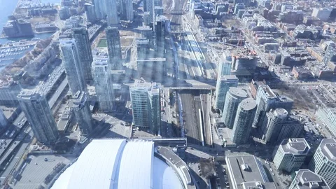 West Facing View from Toronto’s CN Tower 動画素材 125647995