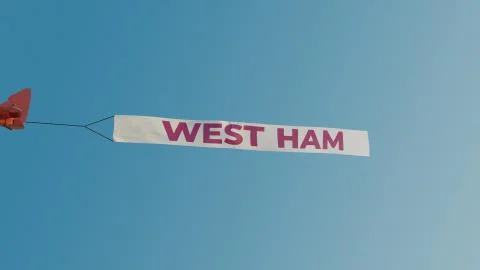 West Ham Plane Banner Message UK City Stock Illustration
