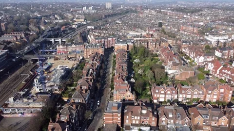 West Hampstead and West End lane, North West London, England. Stock Footage 178976853