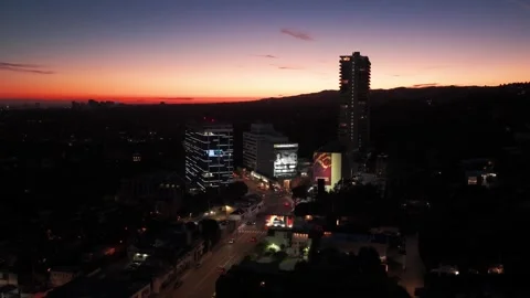 West Hollywood at Night Stock Footage 331297170