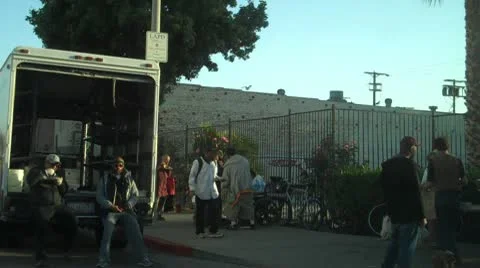 West Holwood Homeless Population HD Stock Footage