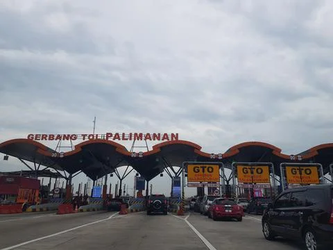 West Java, Indonesia in August 2019. The Palimanan toll gate, one of the toll Photos
