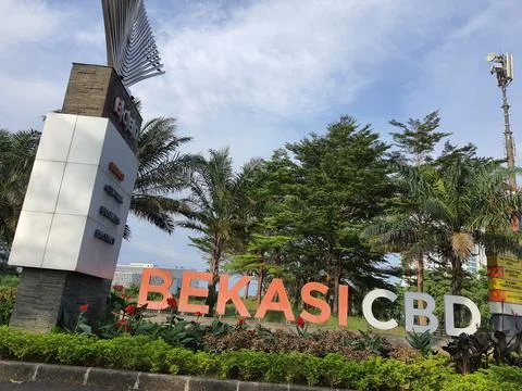 West Java, Indonesia on July 2021. Bekasi Business Central District is a busi 库存照片