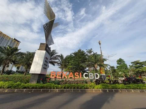 West Java, Indonesia on July 2021. Bekasi Business Central District is a busi 库存照片