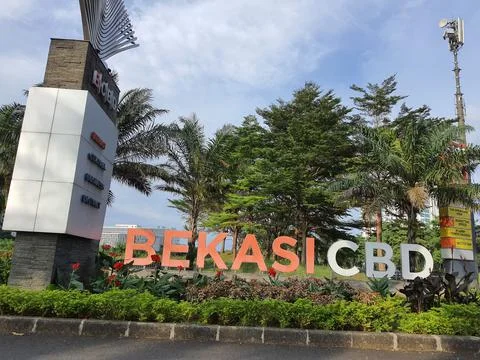 West Java, Indonesia on July 2021. Bekasi Business Central District is a busi 库存照片