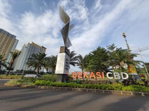 West Java, Indonesia on July 2021. Bekasi Business Central District is a busi 库存照片