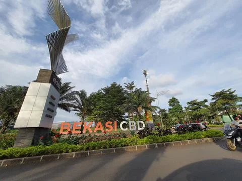 West Java, Indonesia on July 2021. Bekasi Business Central District is a busi 库存照片