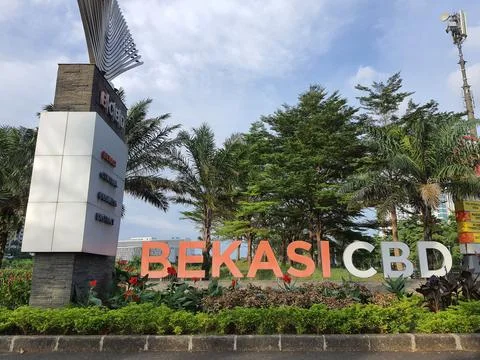 West Java, Indonesia on July 2021. Bekasi Business Central District is a busi 库存照片