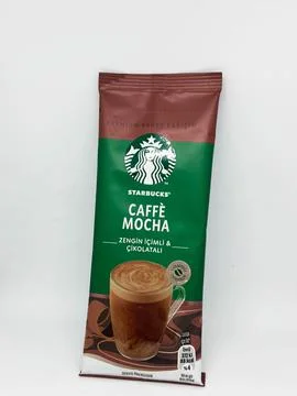 West Java, Indonesia on October 2022. One sachet of Starbucks premium coffee  Stock-Fotos