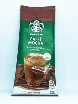 West Java, Indonesia on October 2022. One sachet of Starbucks premium coffee  Photos