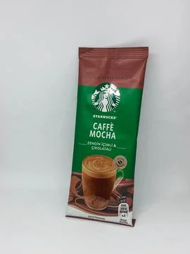 West Java, Indonesia on October 2022. One sachet of Starbucks premium coffee  Photos