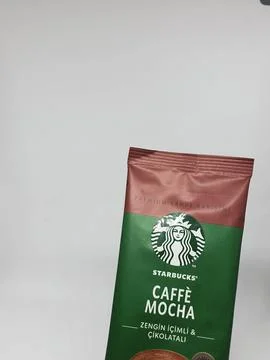 West Java, Indonesia on October 2022. One sachet of Starbucks premium coffee  Stock-Fotos