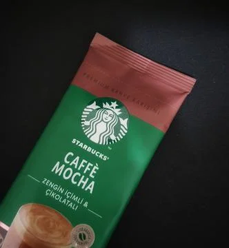 West Java, Indonesia in October 2022. A sachet of Starbucks coffee purchased  Stock Photos
