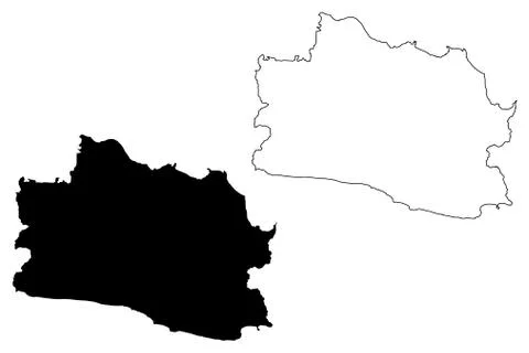 West Java map vector.... Stockillustratie