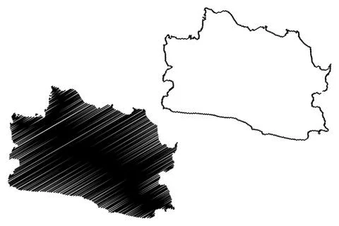 West Java map vector.... Stock Illustration