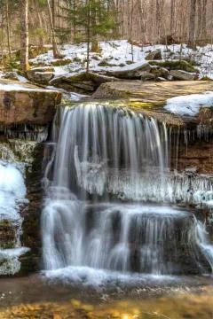 West Kill Falls Cascade Foto stock