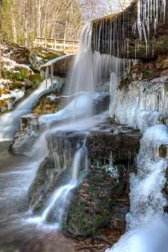 West kill Falls Icicles Stock Photos