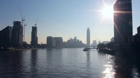 West From Lambeth Bridge 2  Stock Footage 75410480